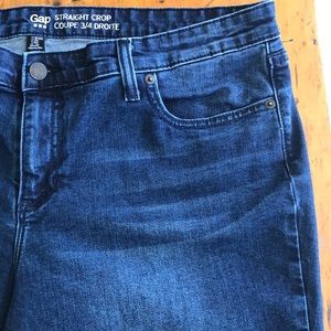 GAP straight crop dark wash jeans